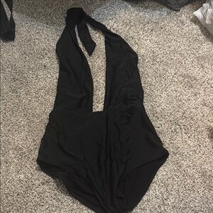 Black Halter Neck Swimsuit